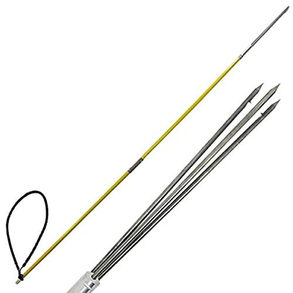 Scuba Choice 7' Travel Spearfishing Two-Piece Fiber Glass Pole Spear 3 Prong Barb Paralyzer Tip, Medium