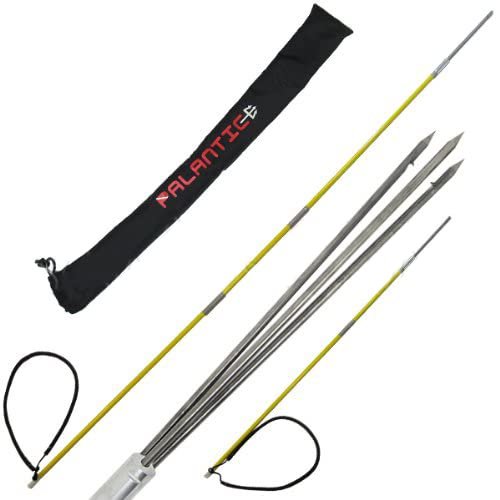 Scuba Choice 6' Travel Spearfishing 3-Piece Pole Spear 3 Prong Barb Paralyzer Adjustable to 4' and 5' with Bag