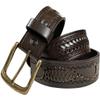 2285 Western Scorpion Hand-Woven Braided Genuine Full Grain Leather Belt 1-1/2"(38mm) Wide (Brown, 46) view 1