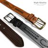 2285 Western Scorpion Hand-Woven Braided Genuine Full Grain Leather Belt 1-1/2"(38mm) Wide (Brown, 46) view 3