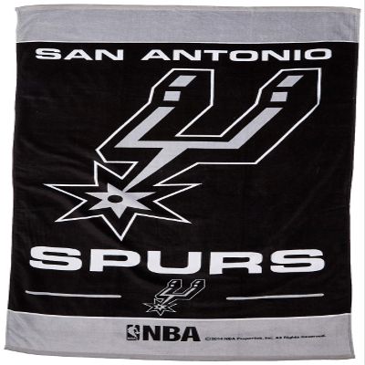 Wincraft NBA San Antonio Spurs Fiber Beach Towel, 9lb/30 x 60
