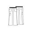 Cherokee Women's Workwear Scrubs Core Stretch Jr. Fit Low-Rise Cargo Pant, Caribbean Blue, Small view 4