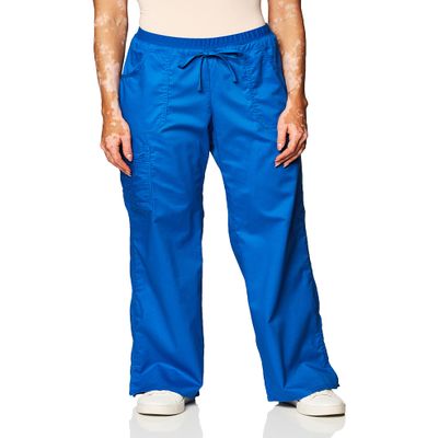 Cherokee Women's Workwear Scrubs Core Stretch Jr. Fit Low-Rise Cargo Pant, Royal, Small