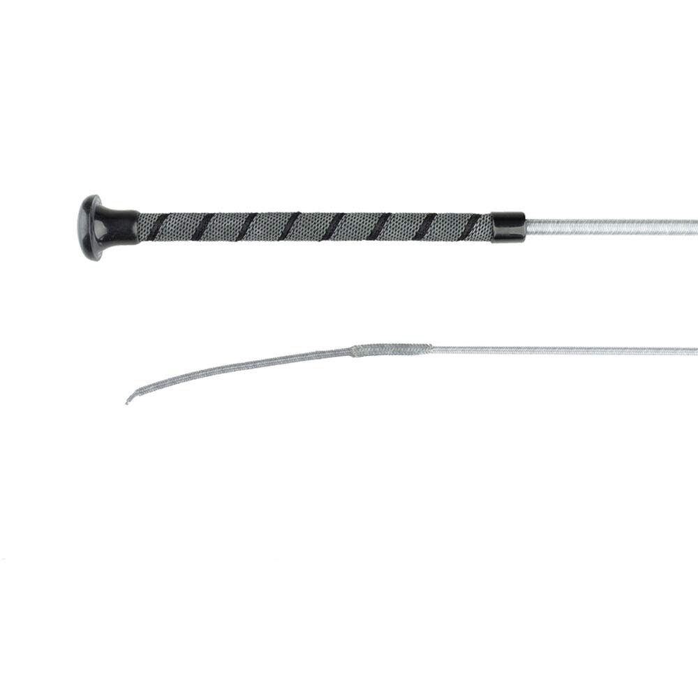 HORZE Sure Grip Lightweight Dressage Schooling Whip with Anti-Slip Rubber Handle - Grey - 47 in
