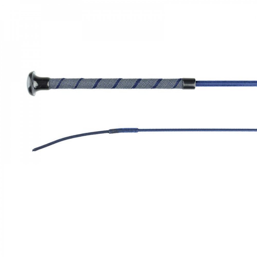 HORZE Sure Grip Lightweight Dressage Schooling Whip with Anti-Slip Rubber Handle - Dark Blue - 44 in