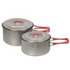 Evernew Titanium Ultralight Pot Set, Medium, Red view 1