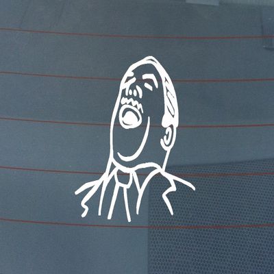 AAAAWWWW YYYYEEEEAAAA Window Decal - White Vinyl