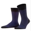 FALKE Men's Shadow Socks, Breathable, Cotton, Crew Length, Patterned Formal Socks, Lightweight, Trendy Work Clothing, Black (Black 3003), 6.5-7.5, 1 Pair view 1