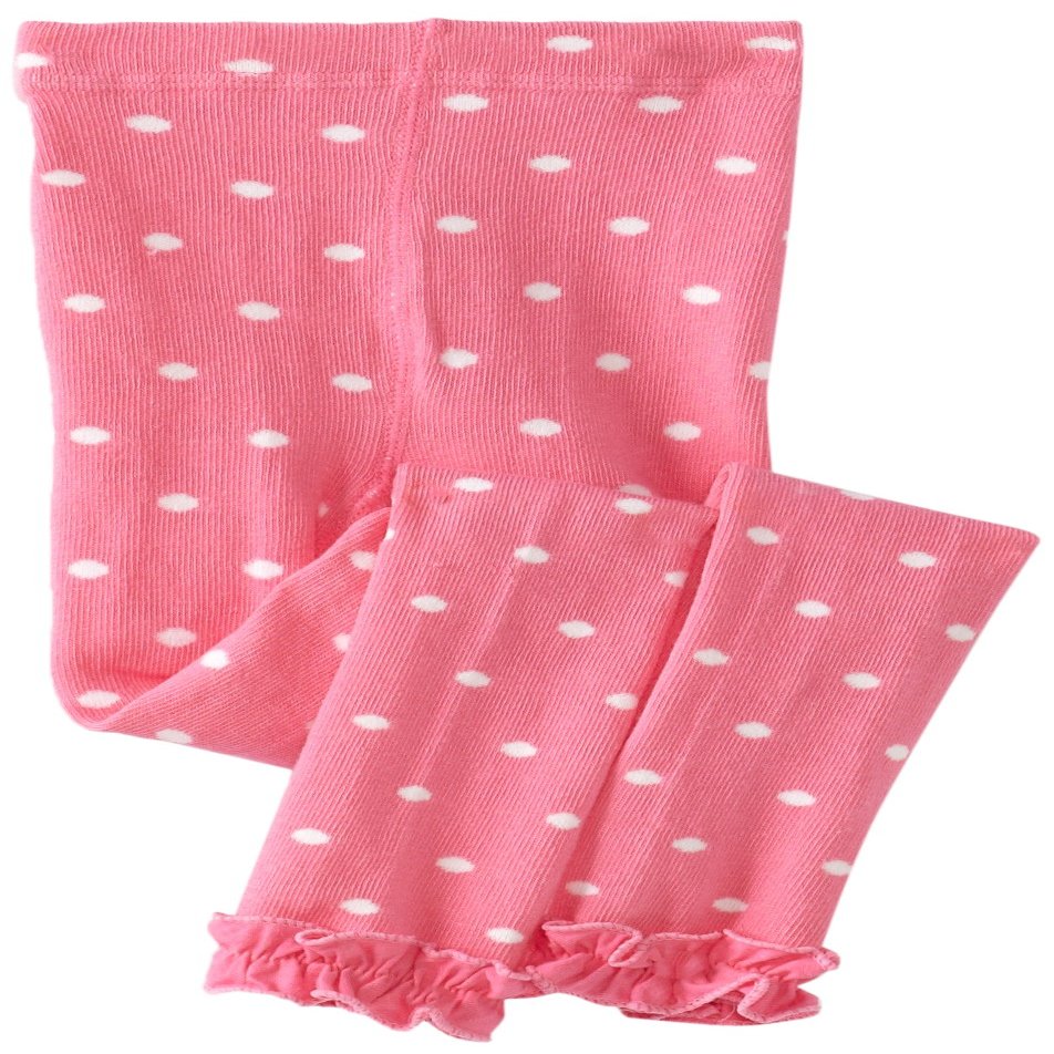 Country Kids Little Girls' Ruffle Dot Capri 1 Pair, Bubblegum, 1-3 Years