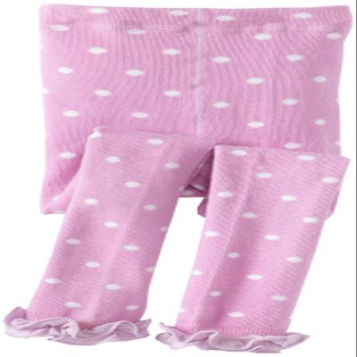 Country Kids Little Girls' Ruffle Dot Capri 1 Pair, Lilac, 1-3 Years