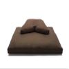 Chocolate Kapok Low Lift Cosmic Cushion & Cotton Batting Zabuton Meditation Cushion Set view 1