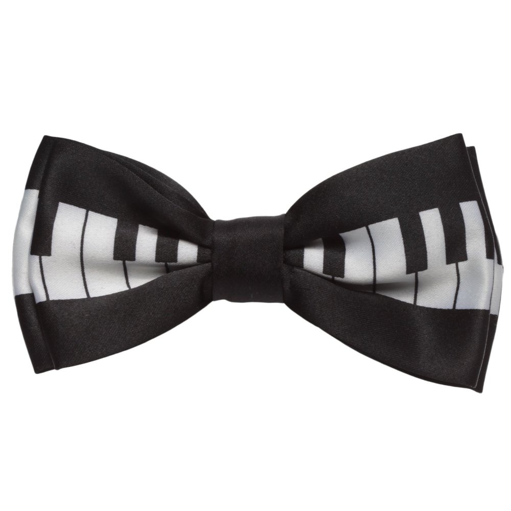 JTC Belt Great Quality Pre-Tied Bow Tie Piano Printed