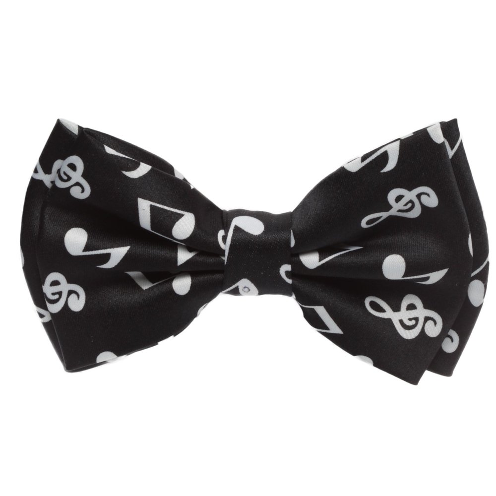 JTC Belt Great Quality Pre-Tied Bow Tie Printed Music Notes