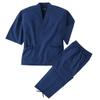 WATANOSATO Samue (This is something you can wear at home & Work clothes) made in Japan Kurume *Import *Japanese clothes size (Blue, S) view 2