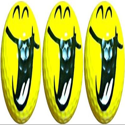 Hilarious Smiling Novelty Golf 3 Ball Sleeve