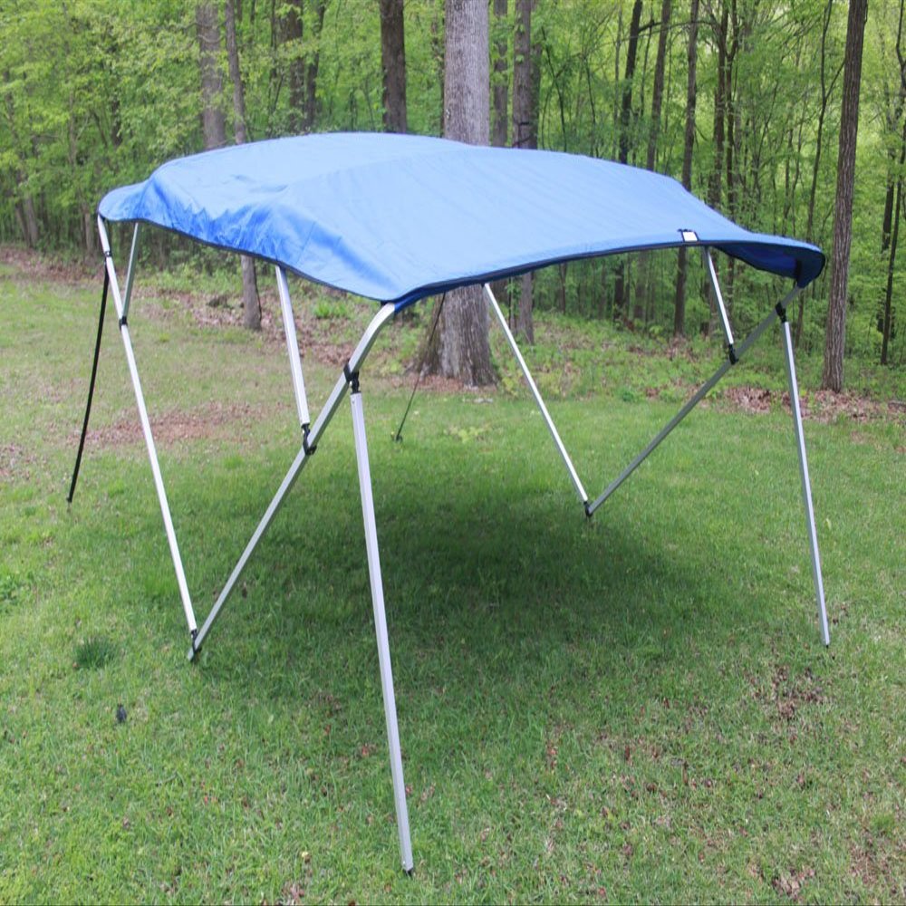 Royal Blue Square Tube Frame VORTEX 4 Bow Pontoon/Deck Boat Bimini TOP 10' Long, 91-96" Wide 1 to 4 Business Day DELIVERY