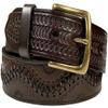 2286 Western Hand-Woven Braided Genuine Full Grain Leather Belt 1-1/2"(38mm) Wide (Brown, 40) view 1