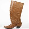 Qupid Priority-32 Strappy Knee High Boot, Cognac Distress PU, 6.5 view 4