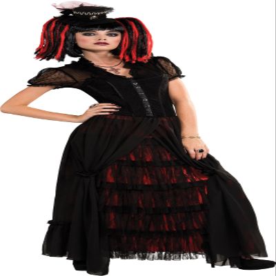 Rubie's Costume Bloodline Pleasant Nitemares Long Skirt and Mini-hat, Black/Red, X-Small