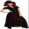 Rubie's Costume Bloodline Pleasant Nitemares Long Skirt and Mini-hat, Black/Red, X-Small view 1