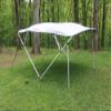Vortex Direct Grey/Gray Fabric Square Tube Frame 4 Box Bimini Top 10' Long, 97"-103" Wide, 54" Tall view 4