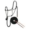 Weaver Leather Diamond Braid Rope Halter and Lead, Black/Tan/White view 1