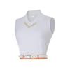 Monterey Club Women's Performance Solid Sleeveless Top #2147 (White/Coral Reef, Small) view 1
