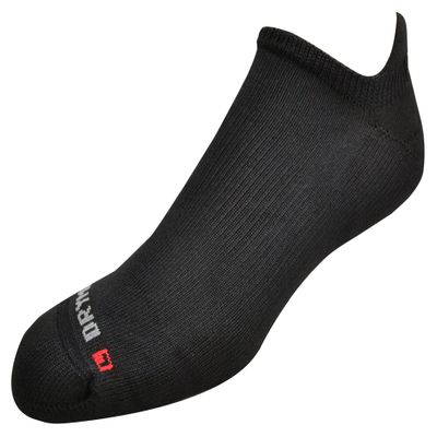 Drymax Run No Show Tab Socks, Black, Small