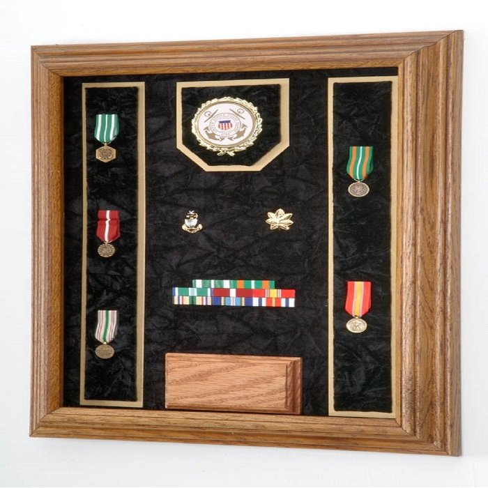 Award Medal Display Case 12x16 (Black/USCG)