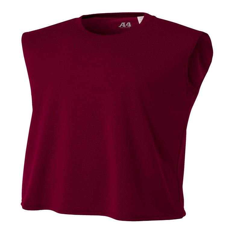 A4 Men's Cooling Performance Muscle Tee, Maroon, 3X-Large