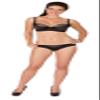 Affinitas Tamara Low Rise Thong Style 5904 - Black, L view 2