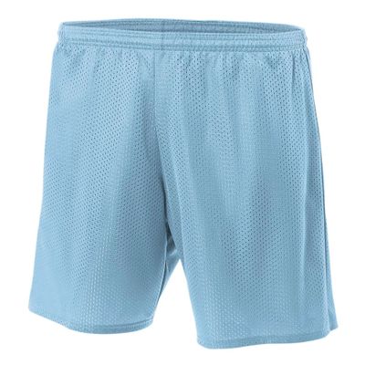 A4 Mens Lined Tricot Mesh Athletic Shorts w/ 9 Inseam | Cooling Dry Wick Short | High-Performance Moisture-Wicking Apparel | Multisport Active Wear | Gym, Workout, & Sports Shorts | Med | Lt Blue