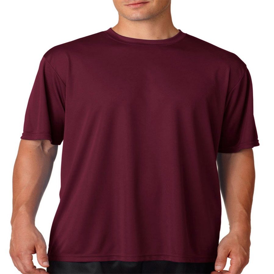 A4 Men's Short-Sleeve Cooling Performance Crew N3142 Maroon 4XL