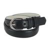 CTM Kid's Leather 1 inch Basic Dress Belt, Large, Black view 1