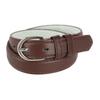 CTM Kid's Leather 1 inch Basic Dress Belt, Medium, Brown view 1