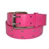 CTM Girls Two Hole Perforated Leather Jean Belt, Dark Pink/Large(26-28) view 1