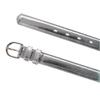 CTM Girls Basic Leather Dress Belt, Silver, Medium(22-24 inches) view 2