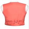 Vesuvio Napoli Men's Dress Vest & NeckTie Solid CORAL PINK Color Neck Tie Set sz S view 2