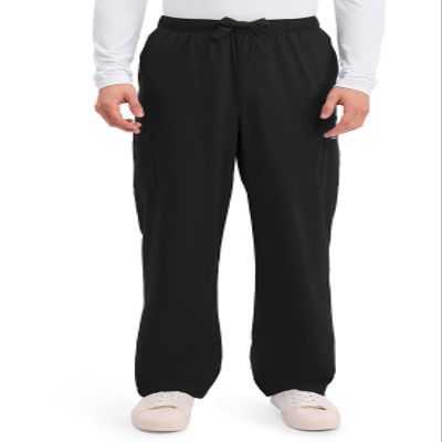 Cherokee Men's Premium Core Stretch Utility Scrub Pant, Black, Medium