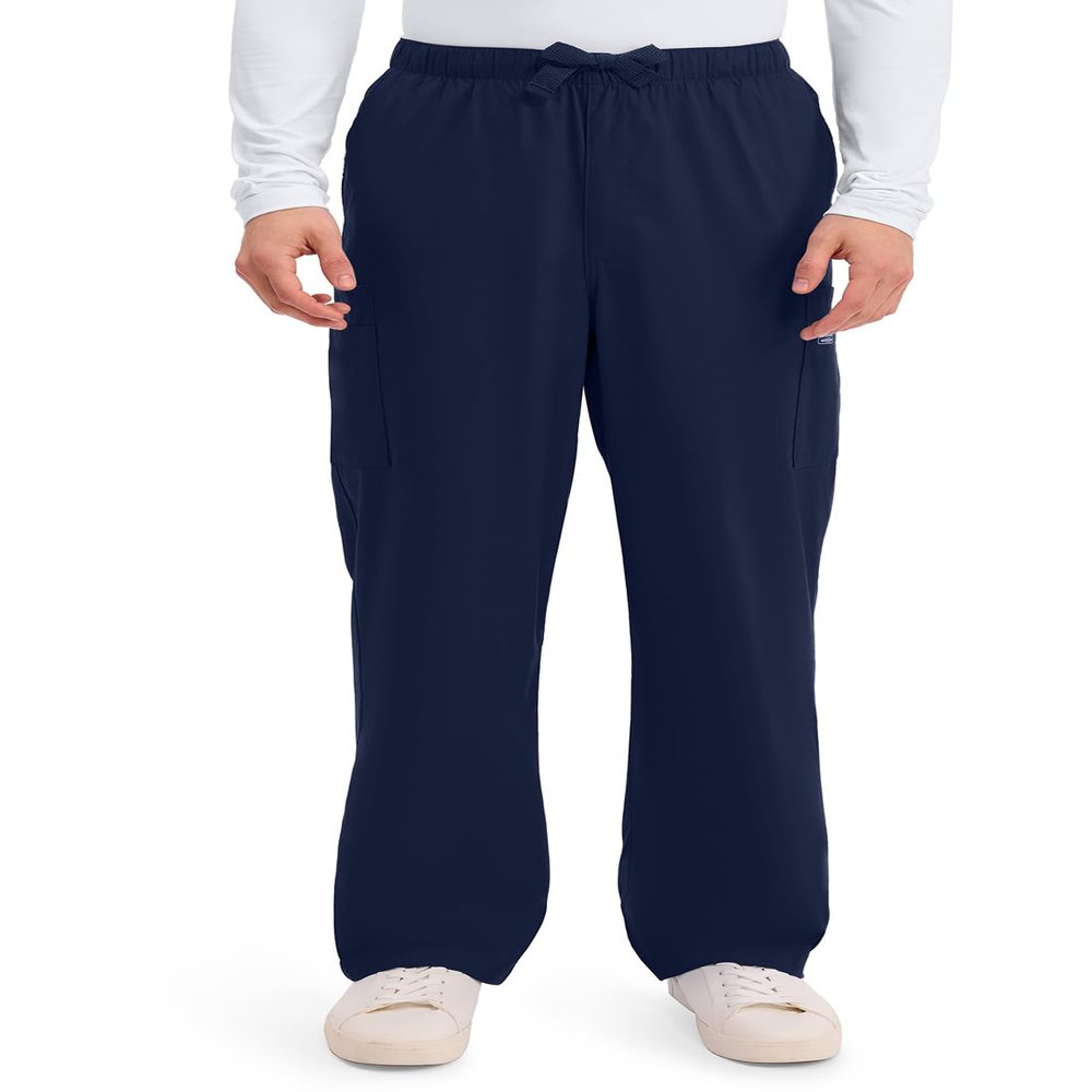 Cherokee Workwear Scrubs Men's Stretch Utility Pant, Navy, Small