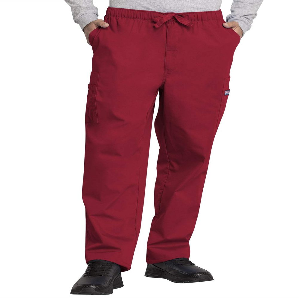 Cherokee Men's Big and Tall Originals Cargo Scrubs Pant, Red, XXXX-Large