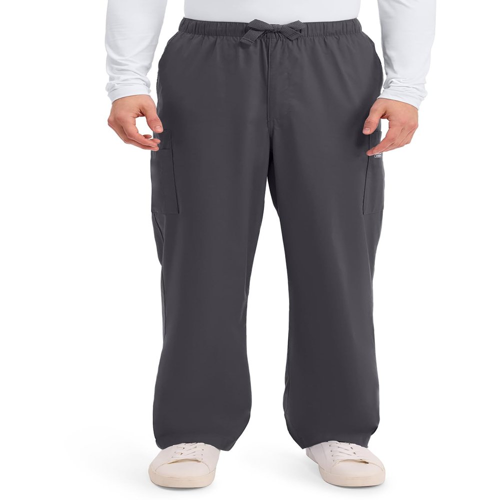 Cherokee Workwear Scrubs Men's Stretch Utility Pant, Pewter, X-Large