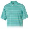 Monterey Club Men's Chase Multi Stripe Texture Polo Shirt #1609 (Turquoise/White, Small) view 1