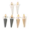 Avalaya 3 Pairs Gold, Silver & Hematite Colour Spike Stud Earring Set - 18mm Width view 1