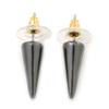 Avalaya 3 Pairs Gold, Silver & Hematite Colour Spike Stud Earring Set - 18mm Width view 4