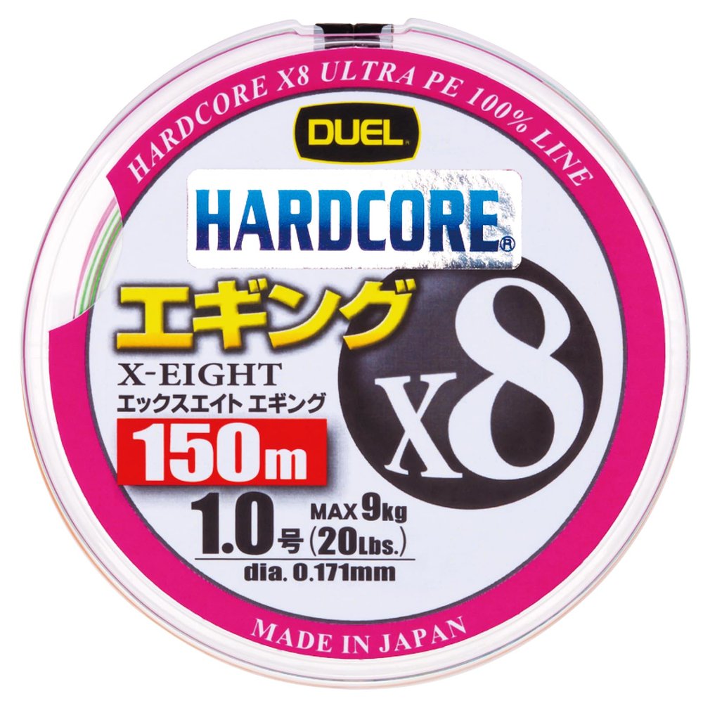 Duel Hardcore H3305 PE Line, No. 1, Eging, 494.2 ft (150 m), 32.8 ft (10 m) x 3 Color Marking System, Eging