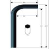 EKLIND 15551 27 MM Short Series Hex-L Key allen wrench view 2