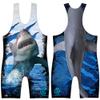 4 Time All American Sublimated Wrestling Singlet  Stitched & Durable Mens Singlet  Singlet for Wrestling, MMA & Powerlifting Wrestling Singlet Youth Boys (Shark, S 91-120 lbs.) view 1