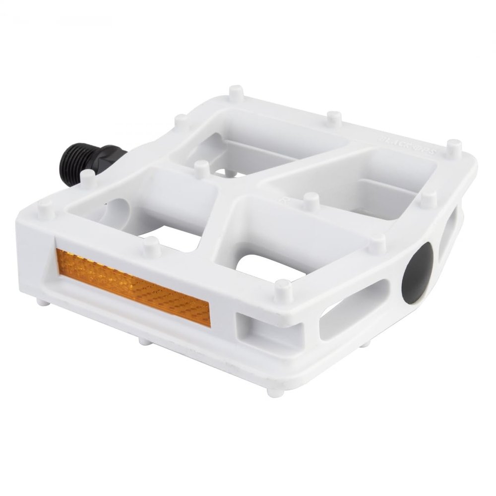 Black Ops BMX T-Bar Pedals, 9/16", White