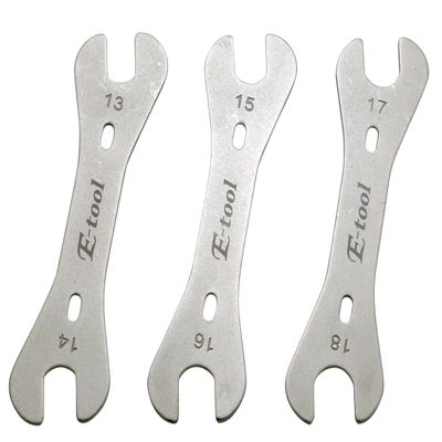 E-Tool YC-257 Hub Cone Wrench, Set of 3